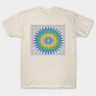 Concentric stars of colors with inbuilt weave T-Shirt